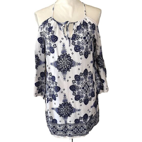 🍁 3/$25 🍁 Forever 21 Floral Off Shoulder Bell Sleeve Summer Dress | Small - Picture 1 of 12